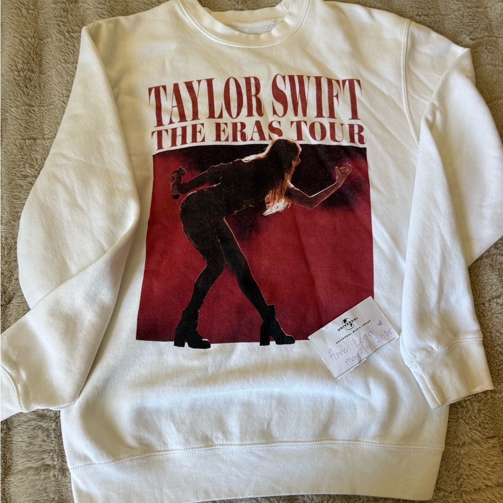 Taylor Swift White Crew Neck Sweater The Eras Tour Reputation